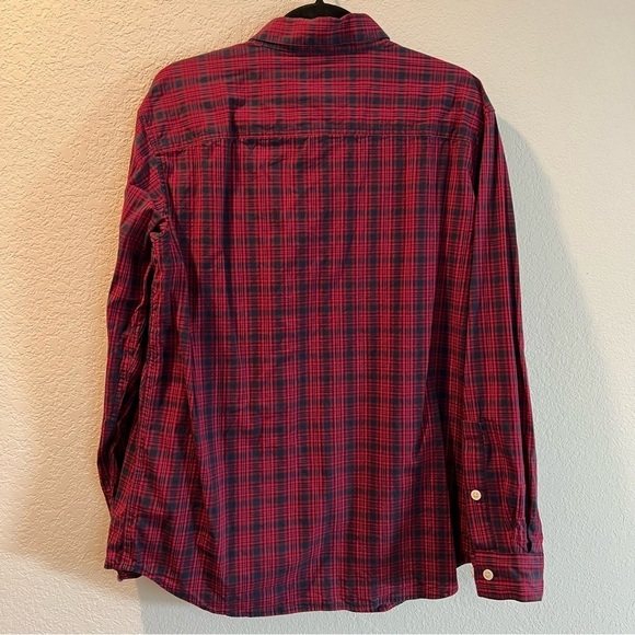 Men’s Columbia red plaid button down shirt size large L - Picture 4 of 5